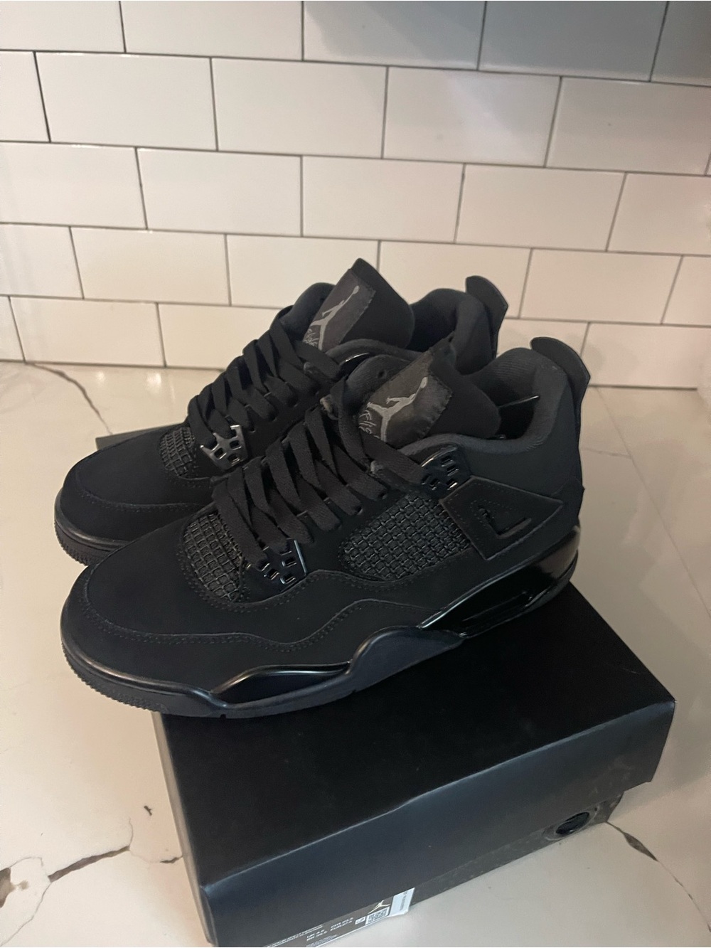 Men’s Retro 4 Black Cat Size 5. - Picture 6 of 8
